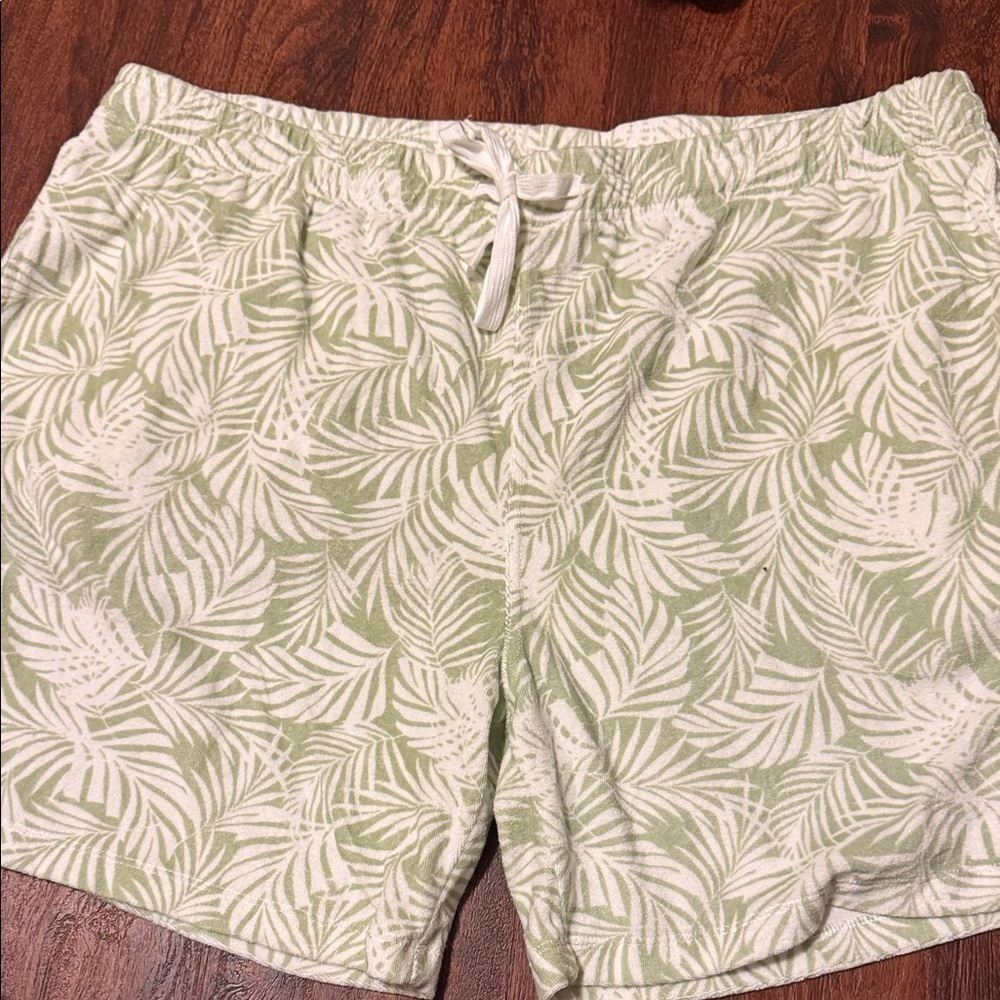 C&C California Green and White Leaf Print Men’s Shorts